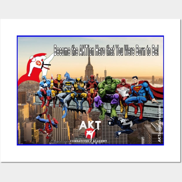 AKTion Hero & Superheroes on Girder Wall Art by AKTionGear